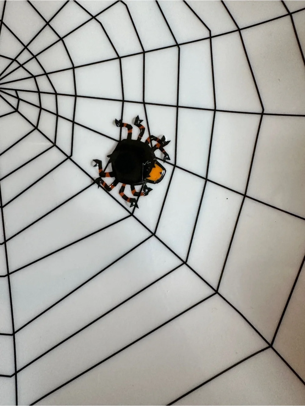 Target Halloween 2008 White Malamine Spiderweb Plates-Set of 4